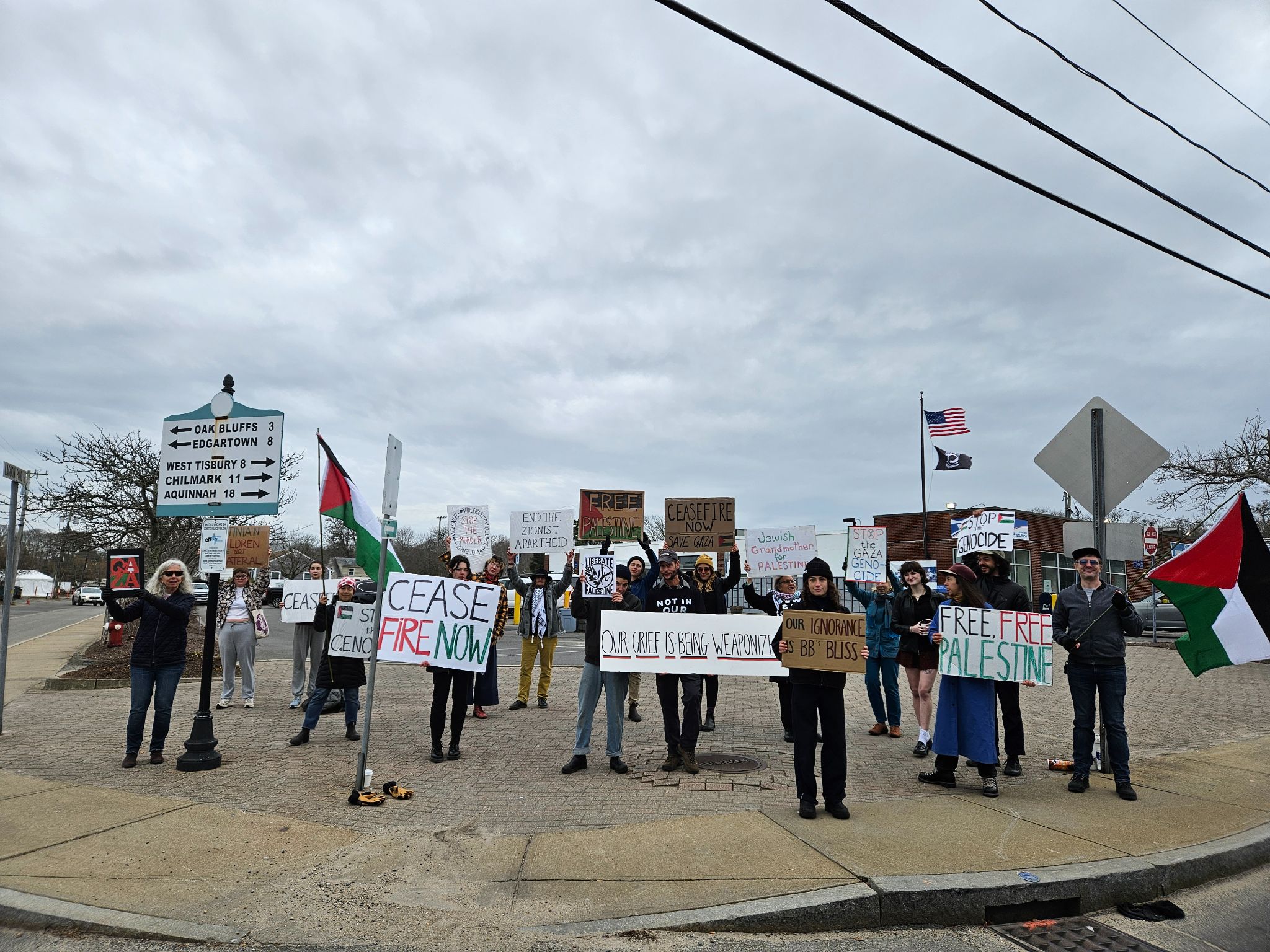 demonstrators demand an end to the genocide in Gaza